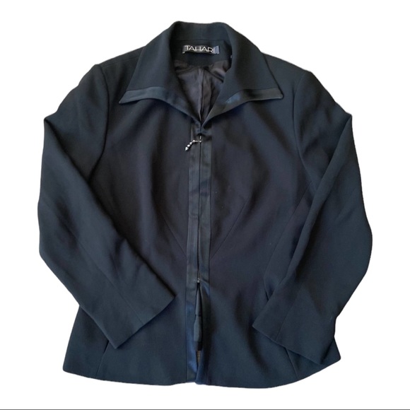 Tahari Jackets & Blazers - Tahari Women's Size 12 Black Polyester Blazer